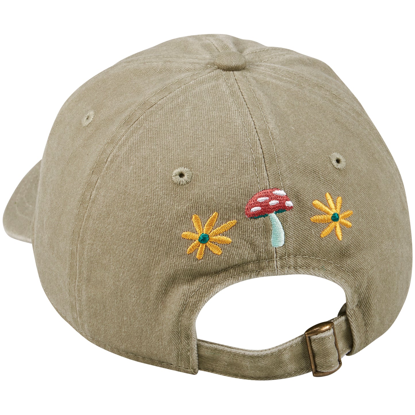 Snail and Mushrooms - embroidered baseball cap