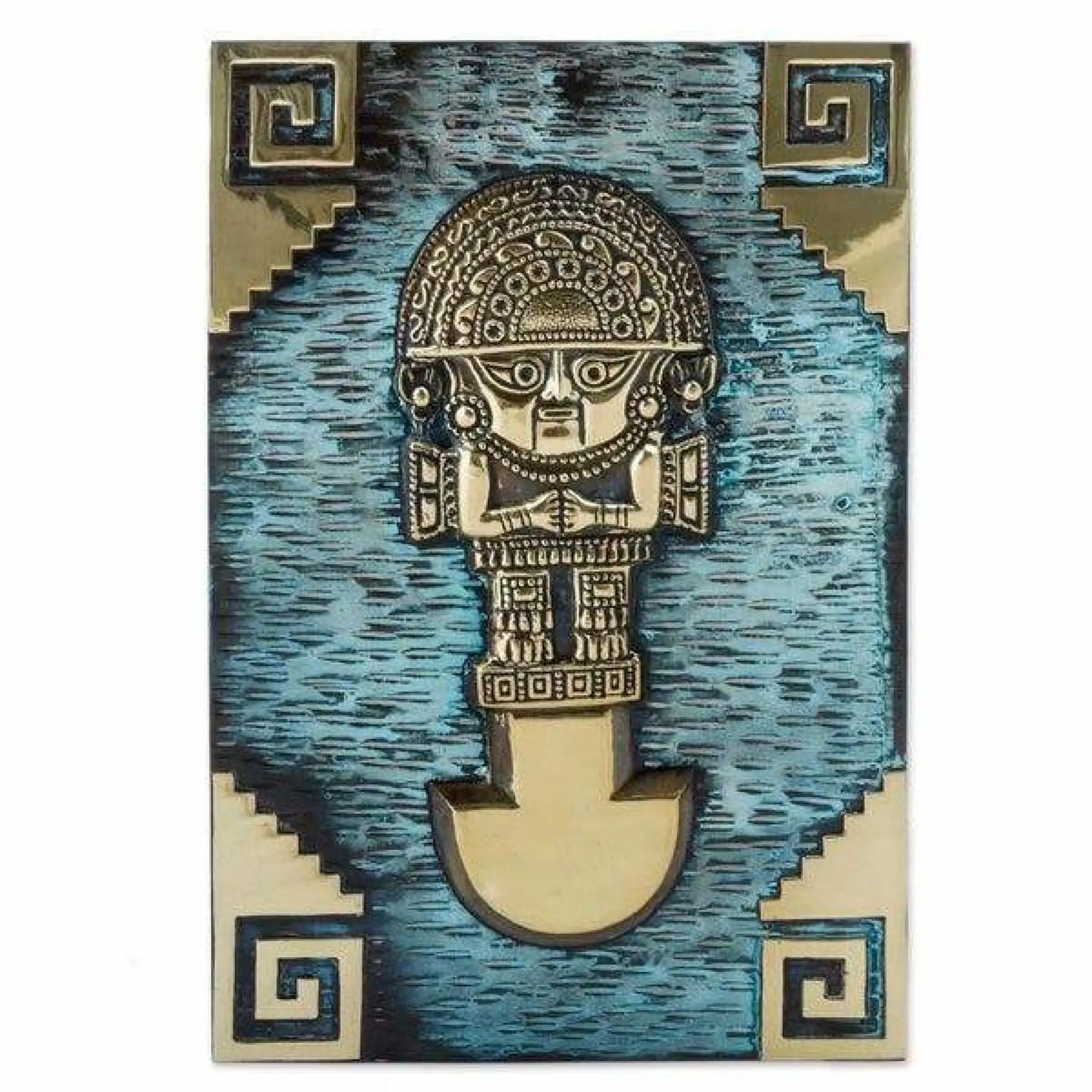 Andean Tumi Warrior - bronze and copper wall art - Art