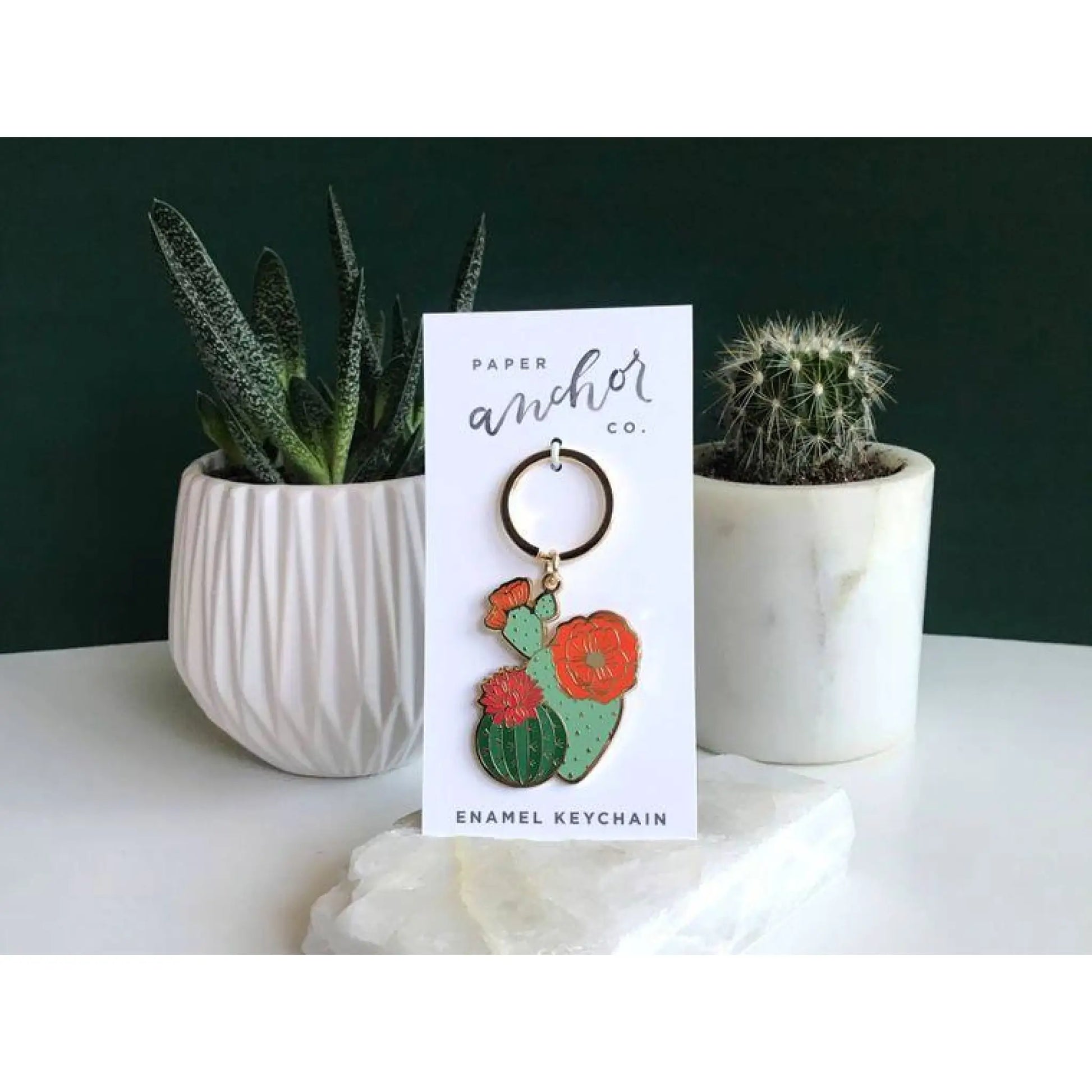 Blooming Cacti Keychain