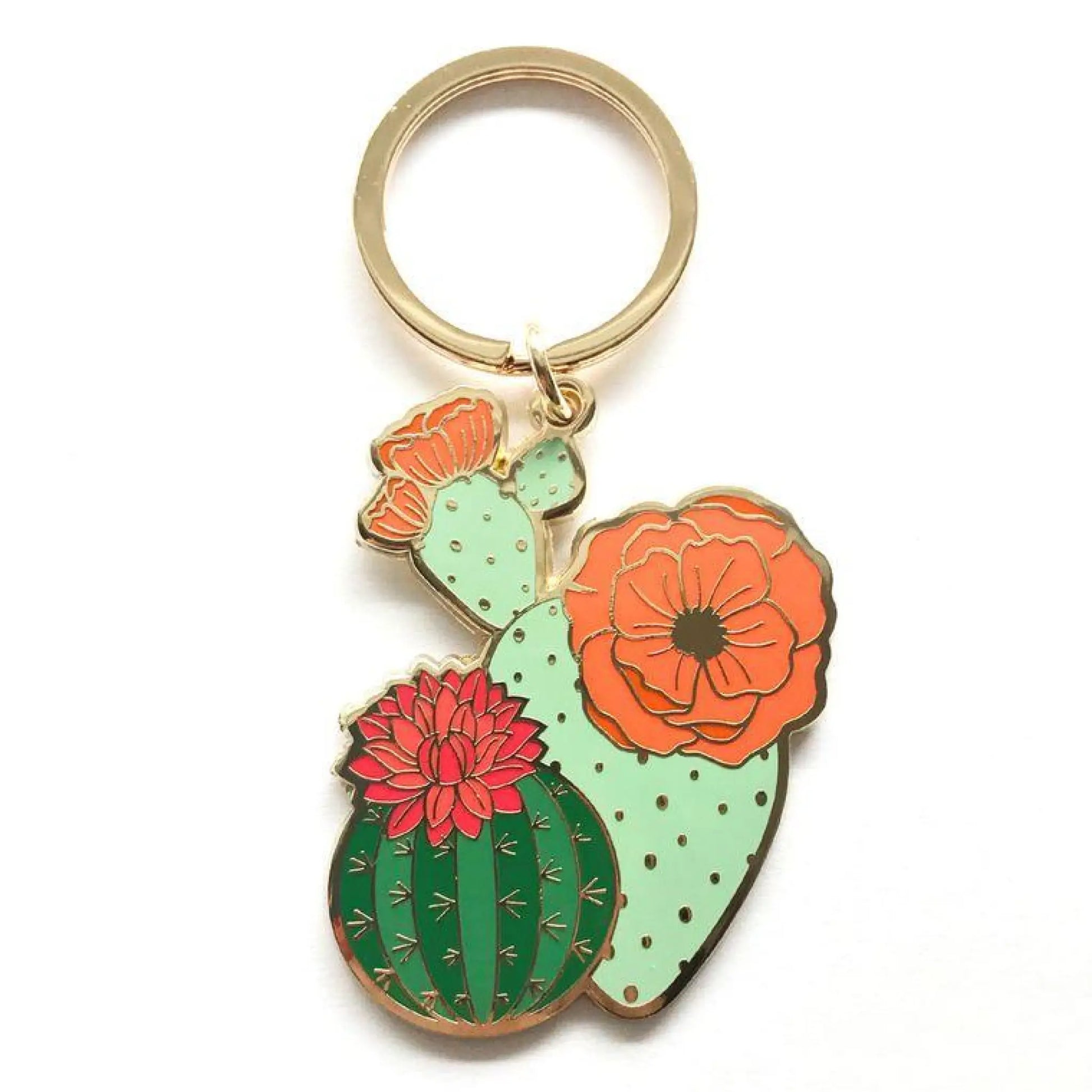 Blooming Cacti Keychain