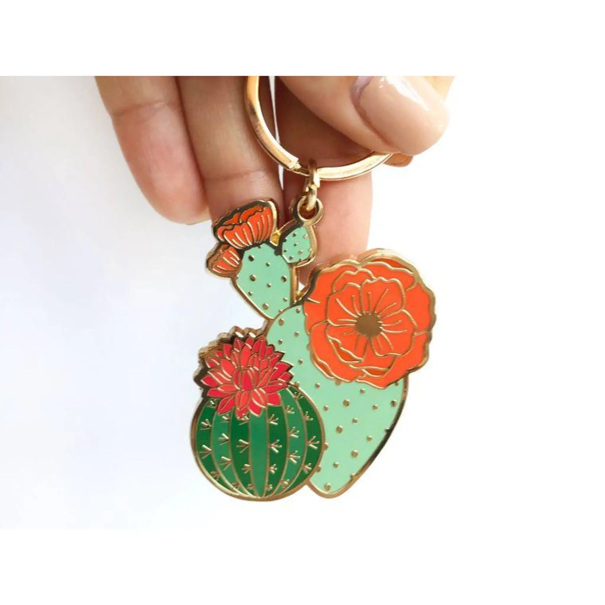 Blooming Cacti Keychain