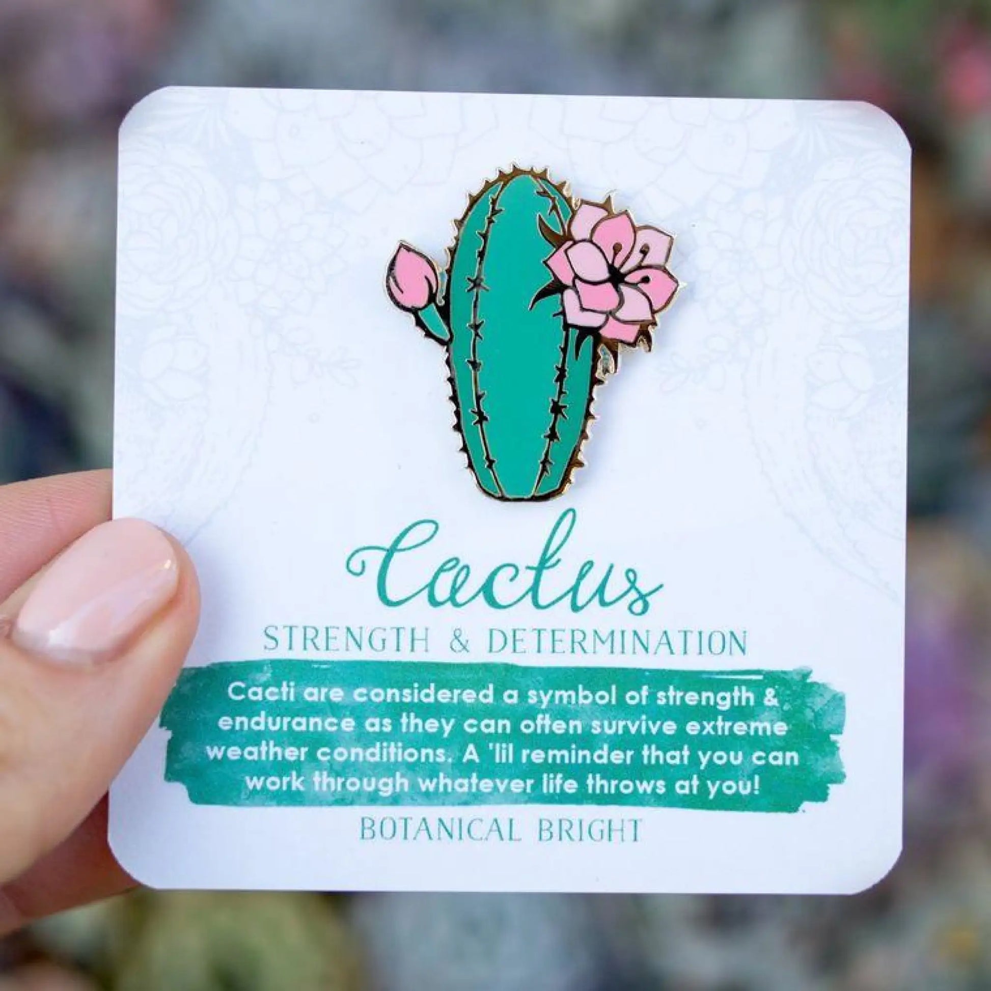 Blooming Cactus enamel pin - Pins