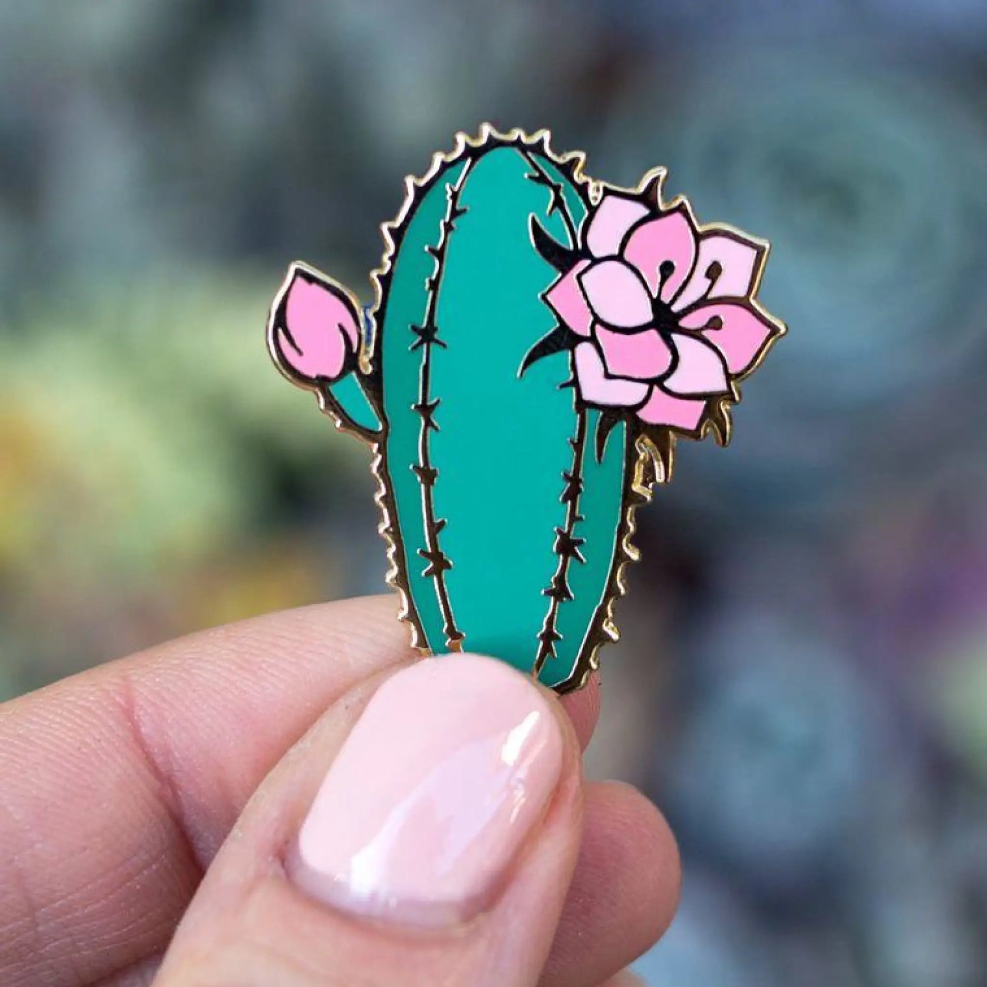 Blooming Cactus enamel pin - Pins