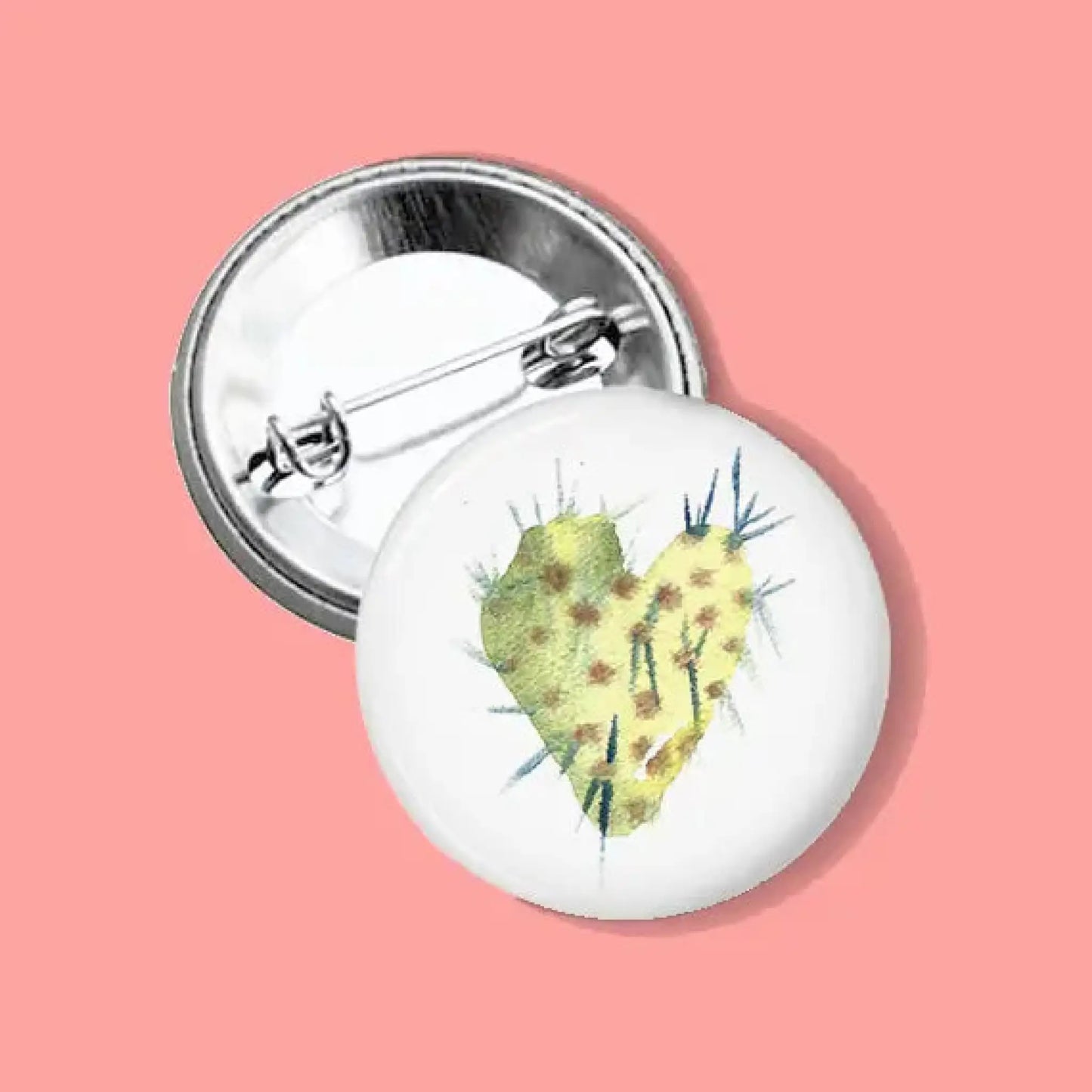 Cacti Love Watercolor button - Button
