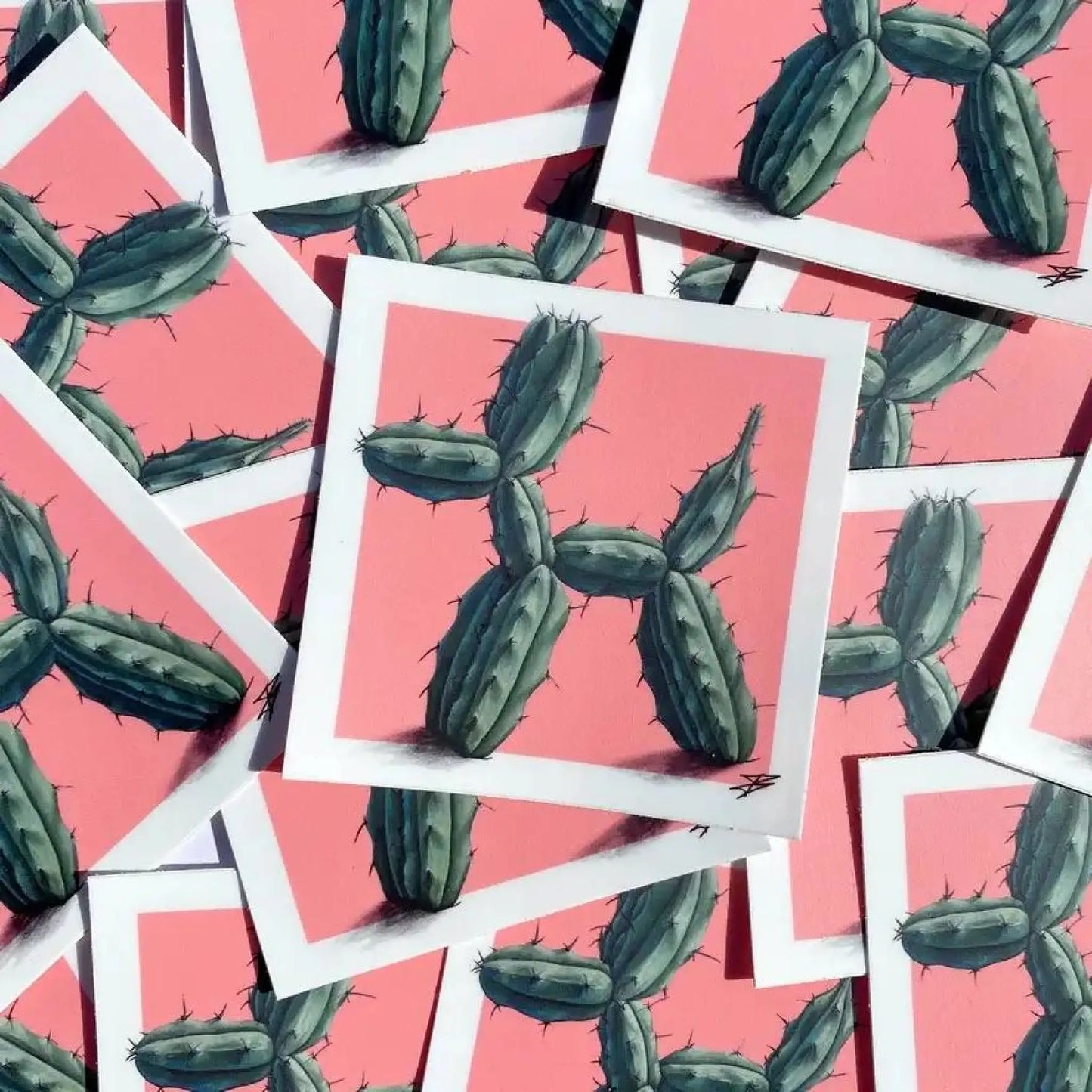 Cactus Balloon sticker - Sticker