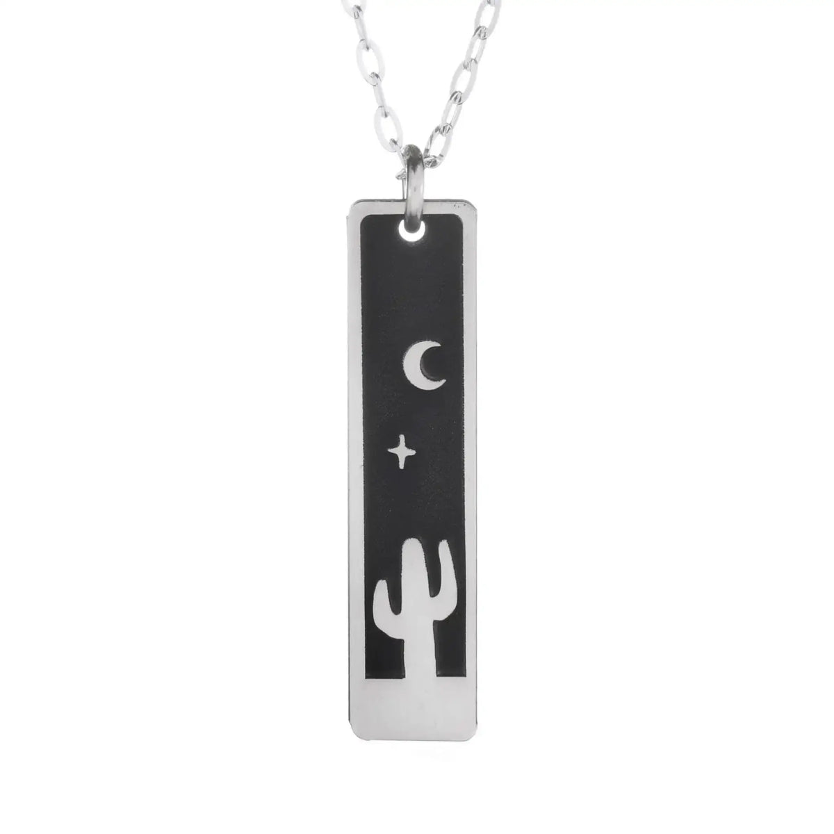 Cactus Calm Skinny Bar Necklace - Jewelry