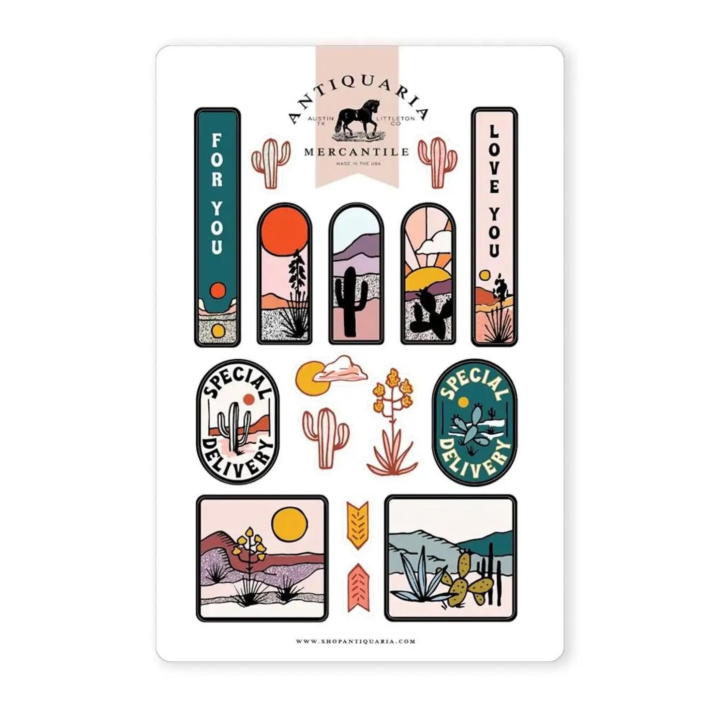 Cactus Correspondence sticker sheet - Sticker
