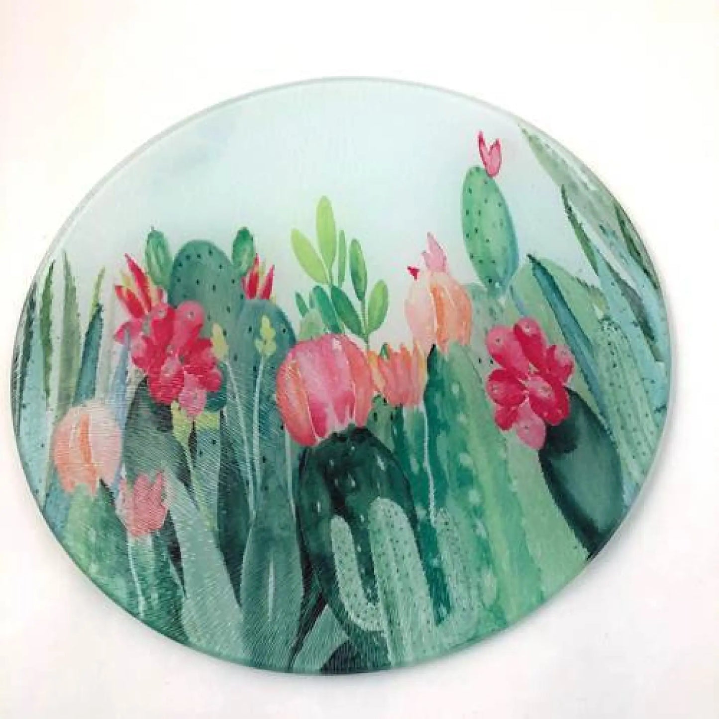 Cactus Garden round Serving Board - Kitchen