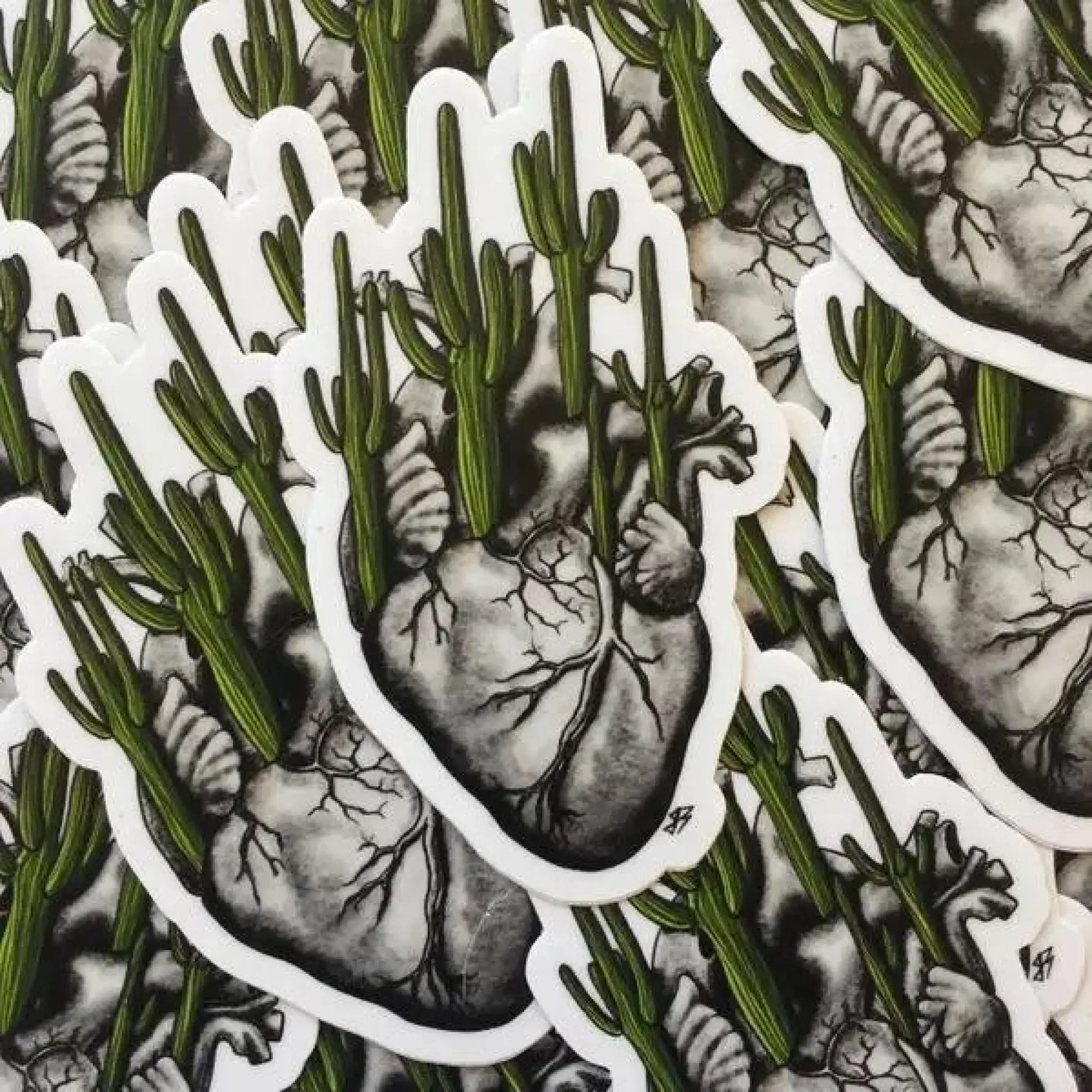 Cactus Heart sticker - Sticker