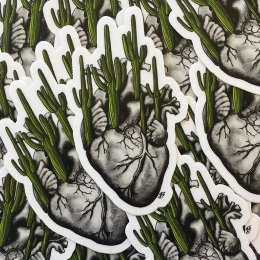 Cactus Heart sticker - Sticker