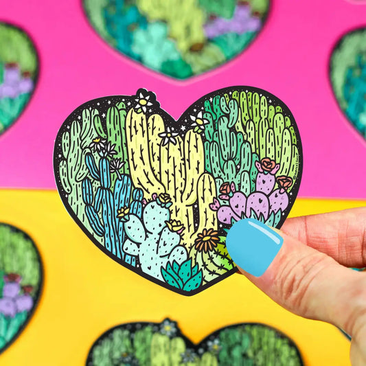 Cactus Heart sticker - Sticker