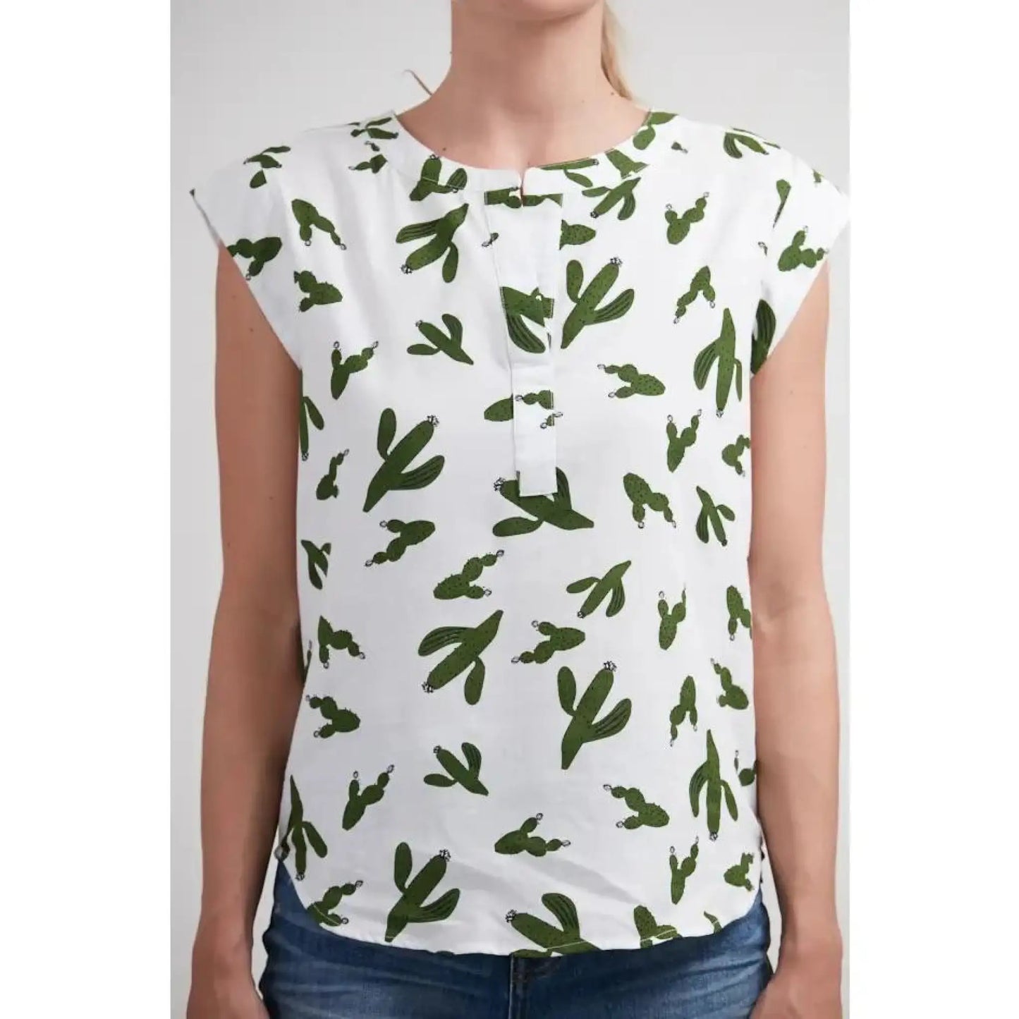 Cactus Print Blouse - Shorts