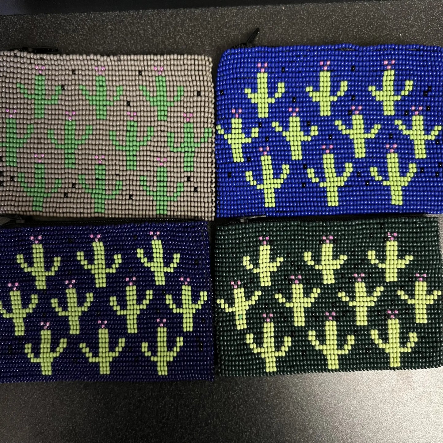 Cactus Seed Bead Coin Purse - Bag