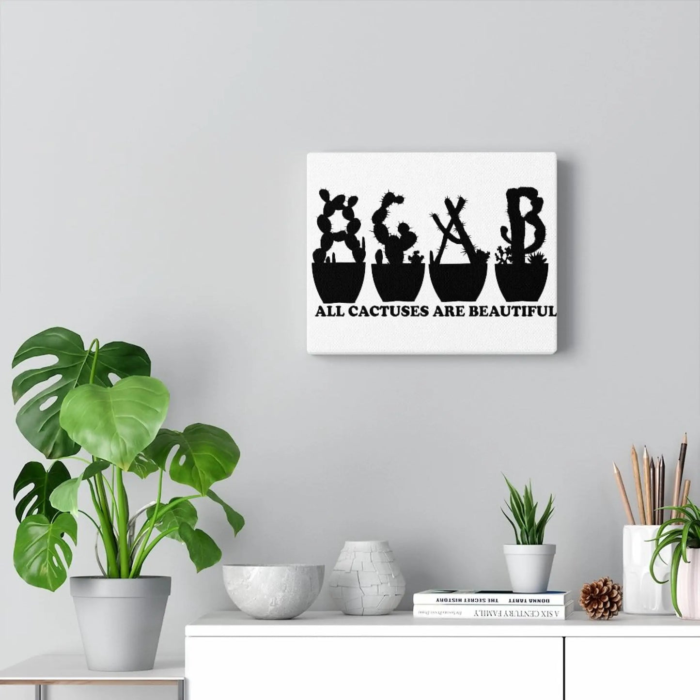 Canvas Gallery Wraps - All Cactuses Are Beautiful - 10″ × 8″