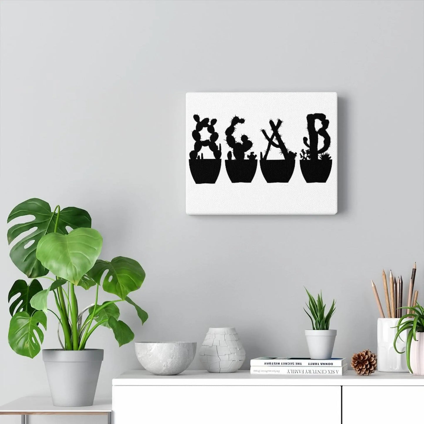 Canvas Gallery Wraps - Just Beautiful Cactuses - 10″ × 8″ -