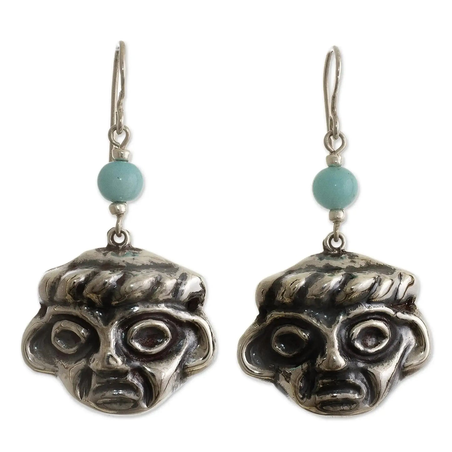 Chavin Memory - silver earrings with amazonite - Jewelry