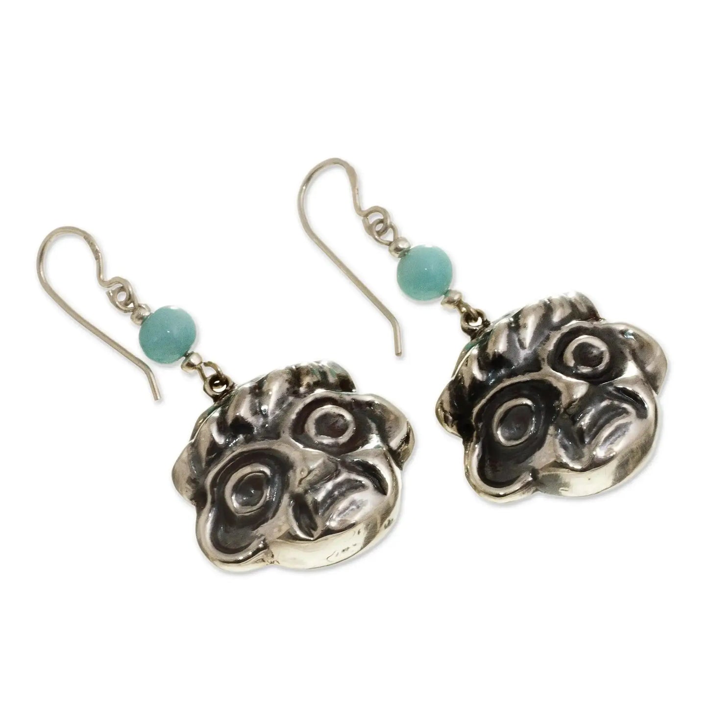 Chavin Memory - silver earrings with amazonite - Jewelry