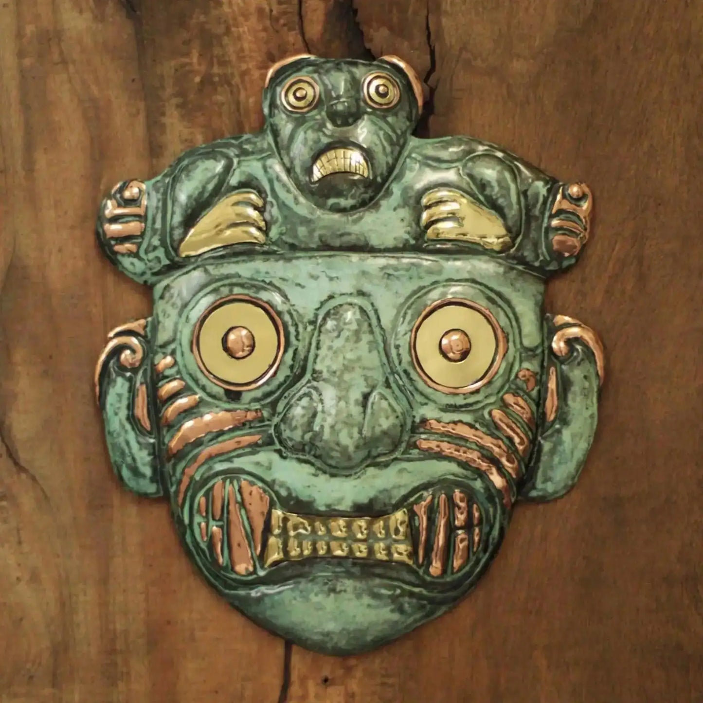 Chavin Personage - copper and bronze mask - Art
