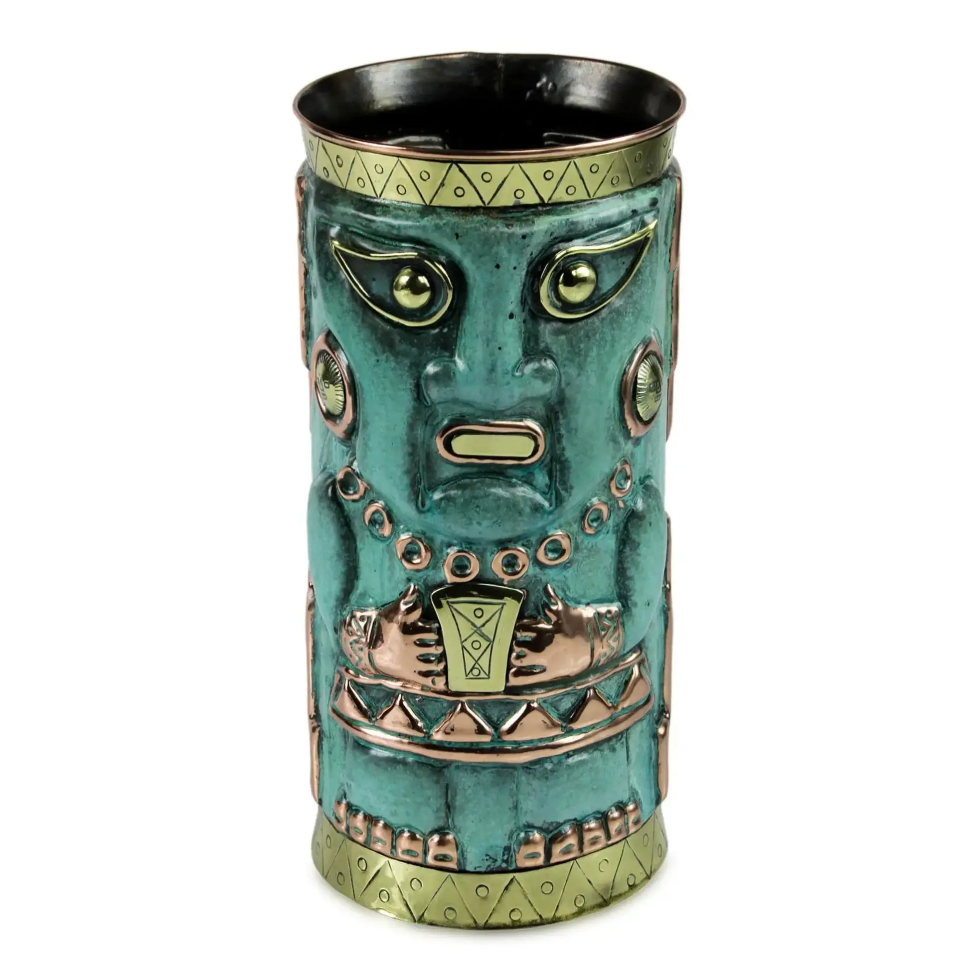 Chimu Deity - brass and copper vase - Art