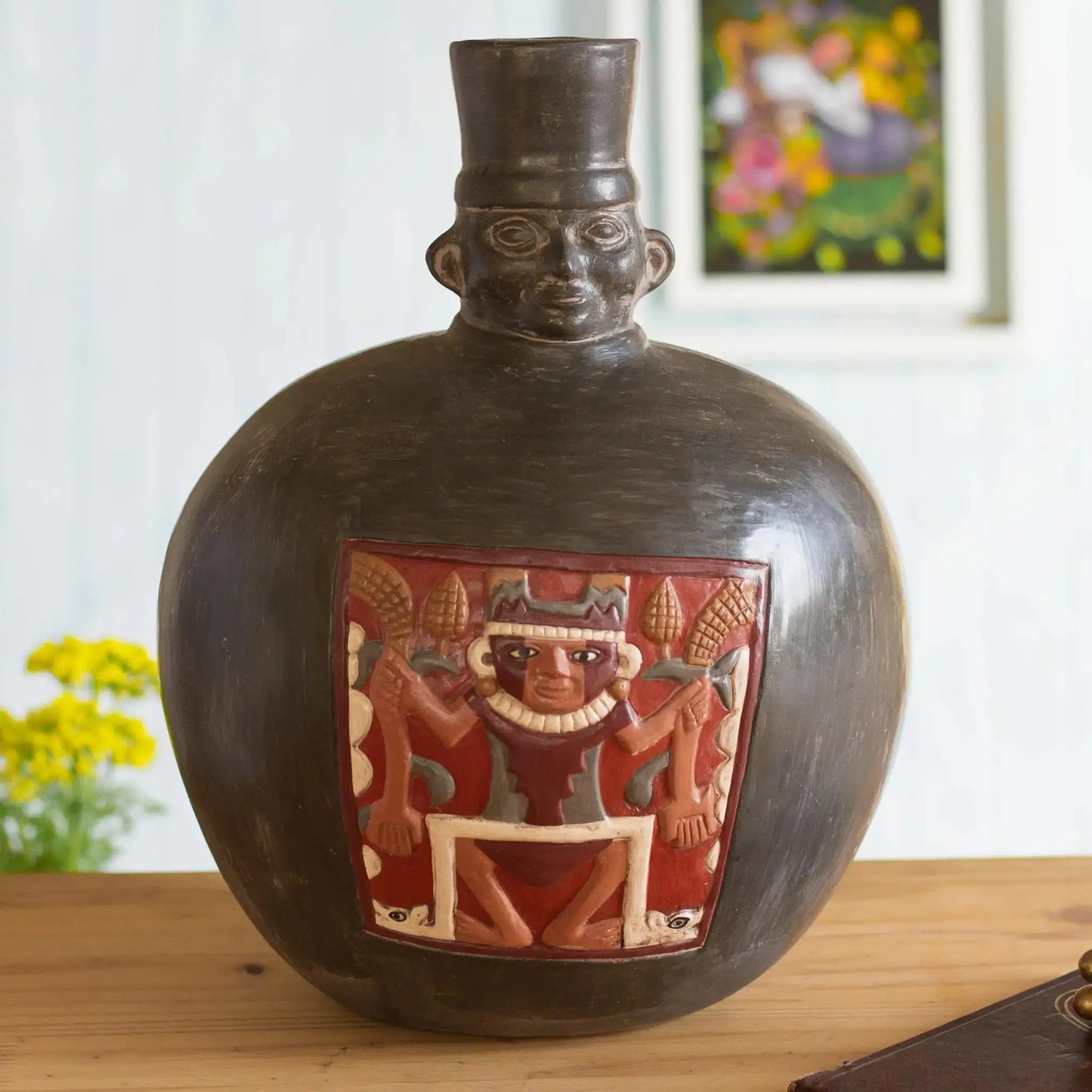 Chimu Priest - ceramic vase - Art