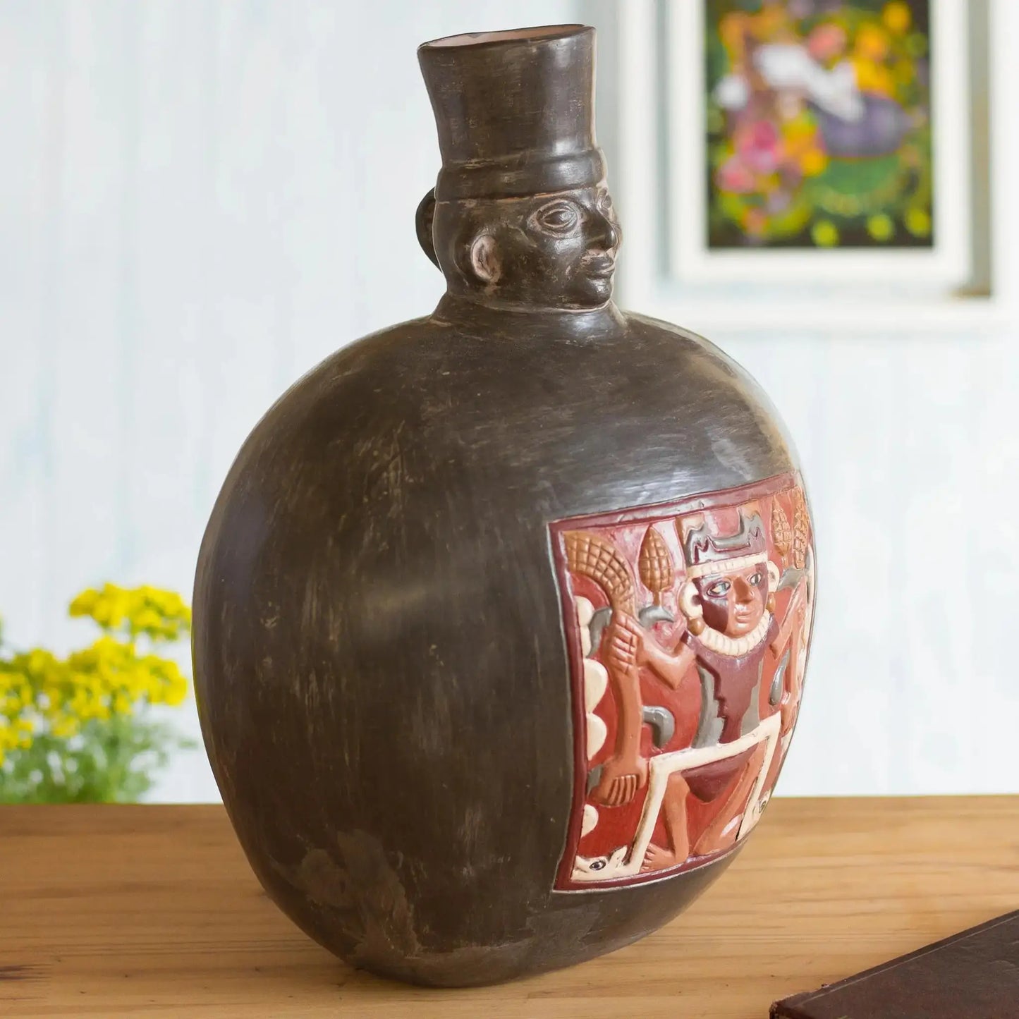 Chimu Priest - ceramic vase - Art