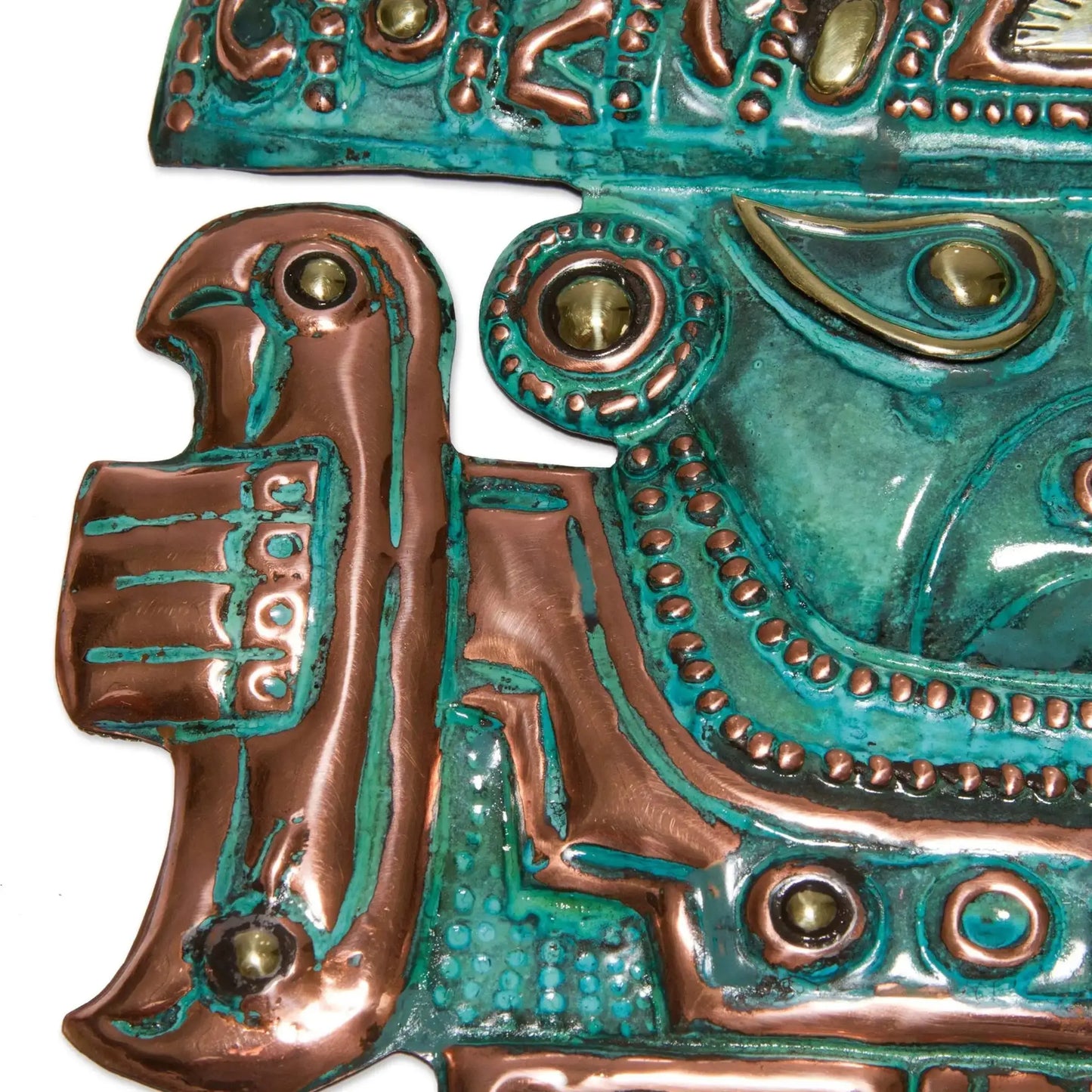 Chimu Warrior - copper and bronze wall sculpture - Art