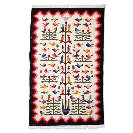 Colibrí - Exquisitely Handcrafted Bird Area Rug 6’x8’ - Art