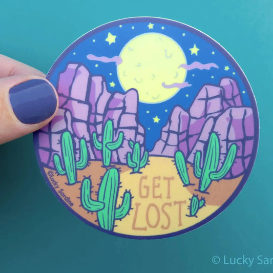 Desert Night Get Lost sticker - Sticker