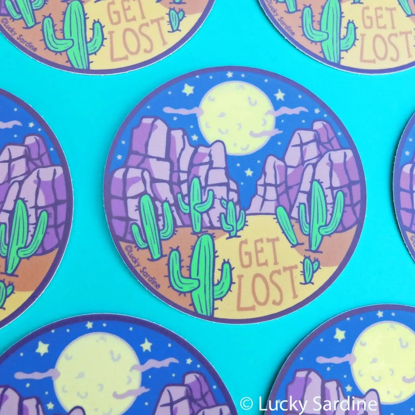 Desert Night Get Lost - Sticker