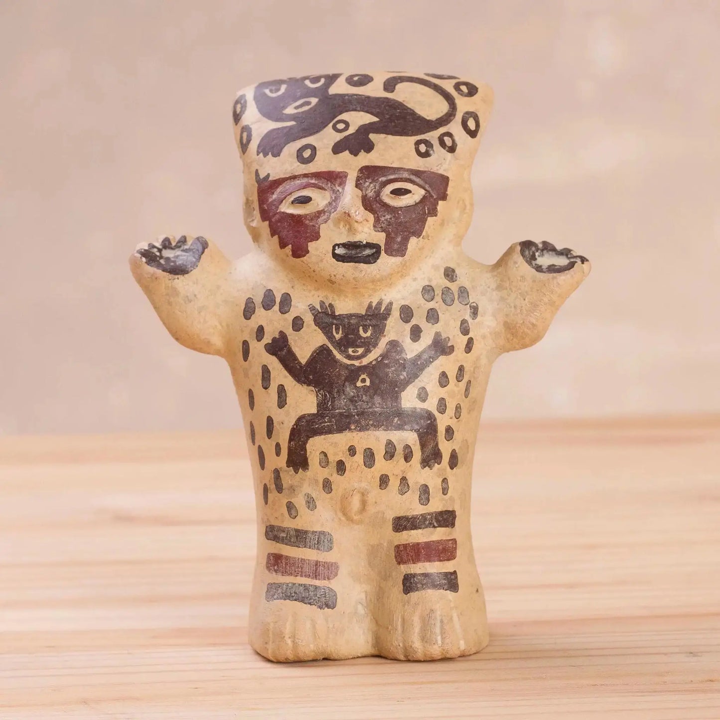 Female Cuchimilco - Archaeological Ceramic Statuette from
