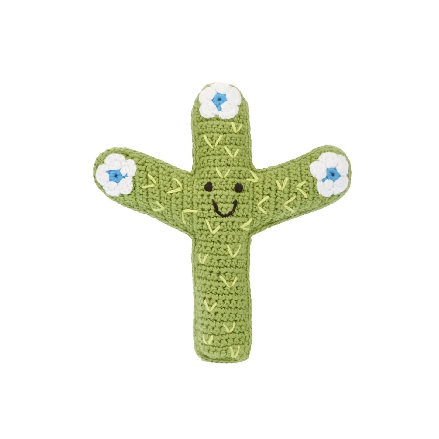 Friendly Cactus Buddy - White/Blue Flower - Art