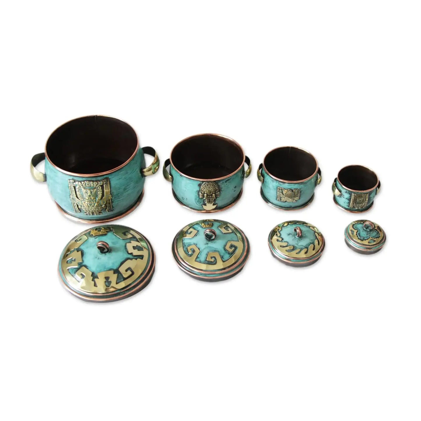 Grand Peru - copper and bronze boxes (set of 4) - Art