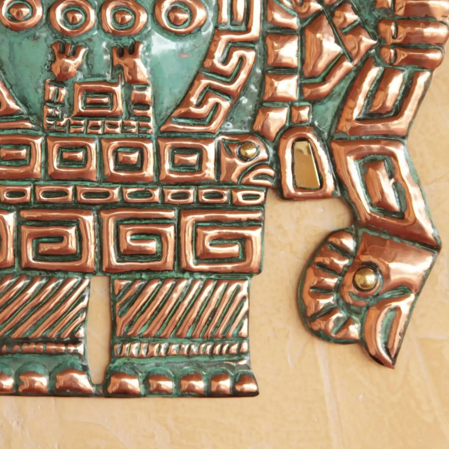 Great Wiracocha - copper and bronze wall sculpture - Art