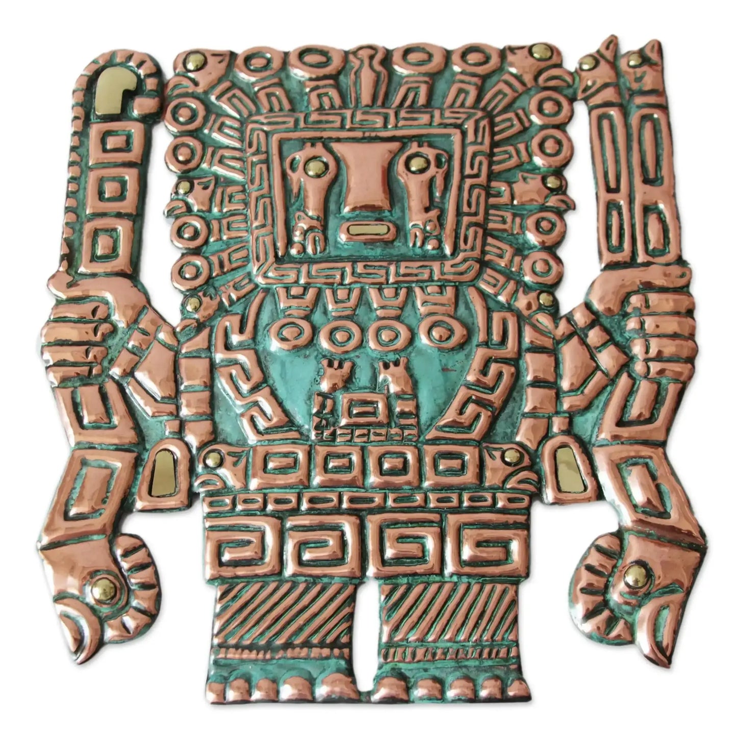 Great Wiracocha - copper and bronze wall sculpture - Art