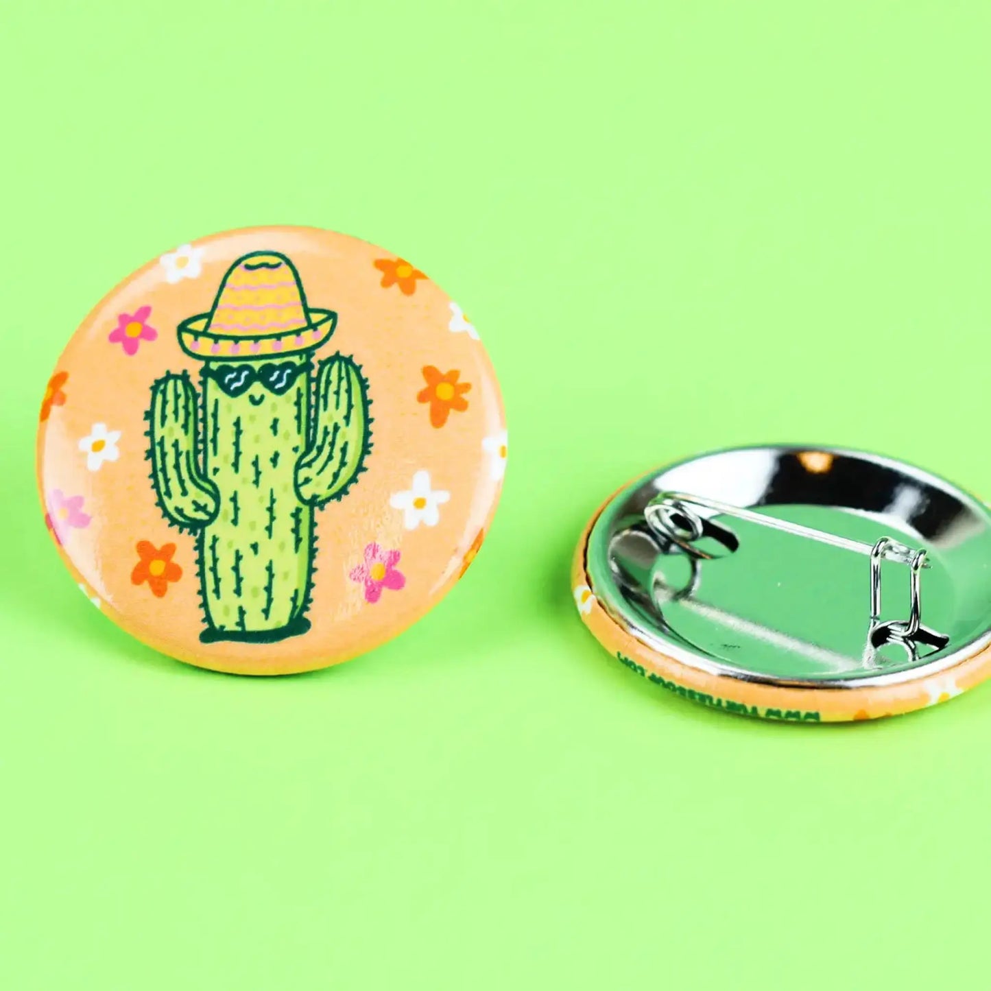 Happy Cactus button - Button