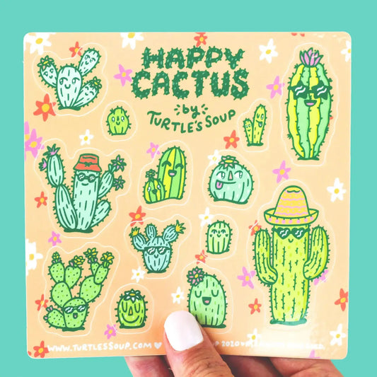 Happy Cactus sticker sheet - Sticker