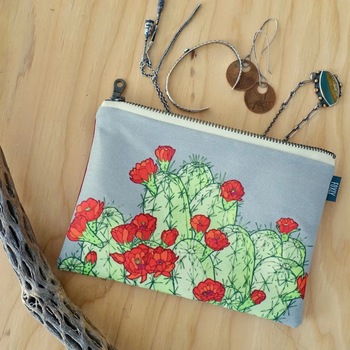 Hedgehog Cactus Zipper Pouch - Bag