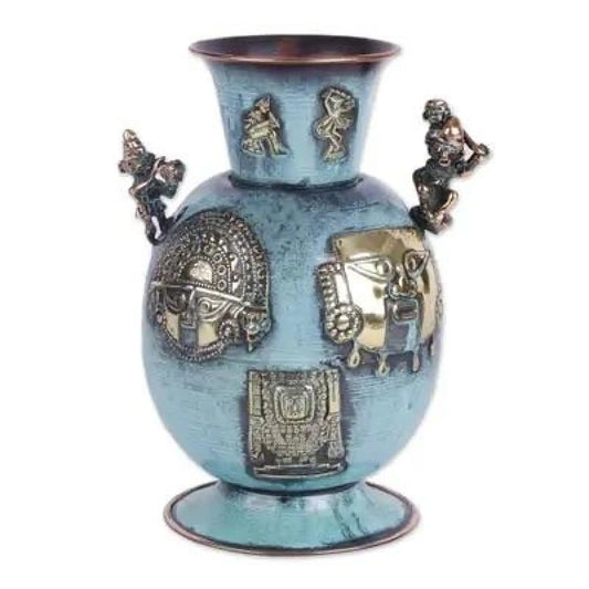 History of Warriors - copper and bronze vase - Art