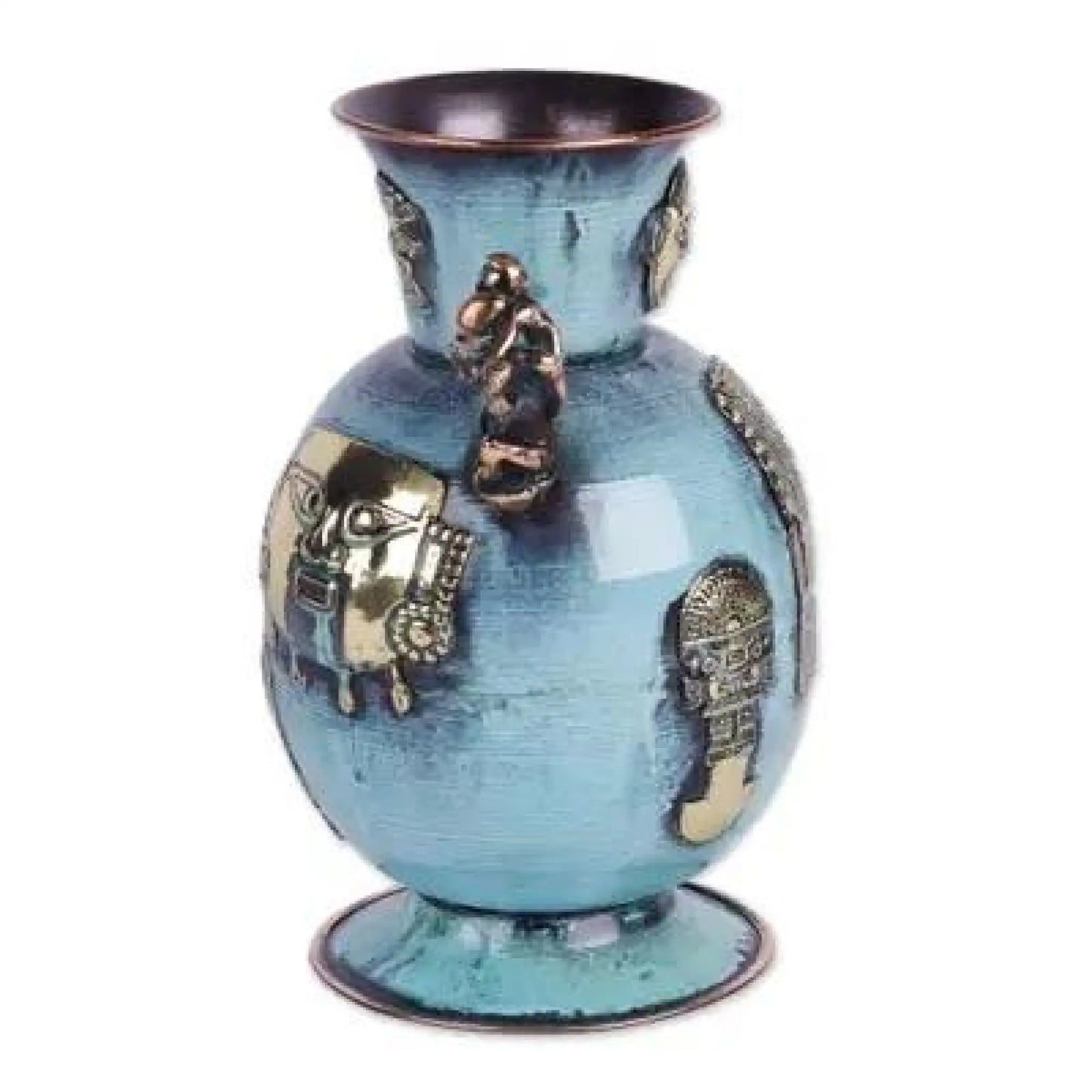 History of Warriors - copper and bronze vase - Art