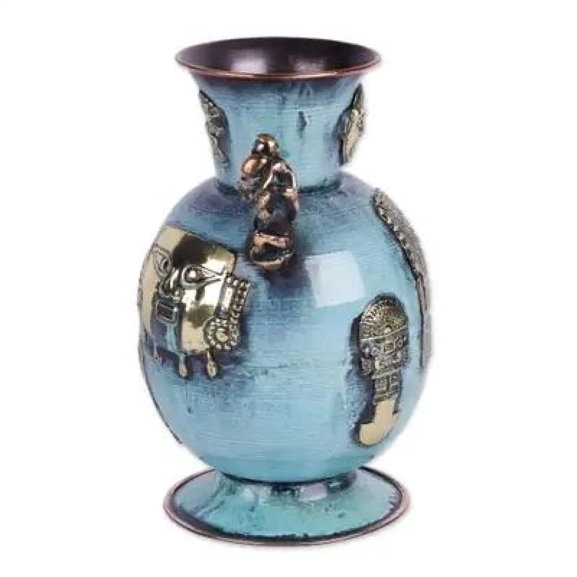 History of Warriors - copper and bronze vase - Art