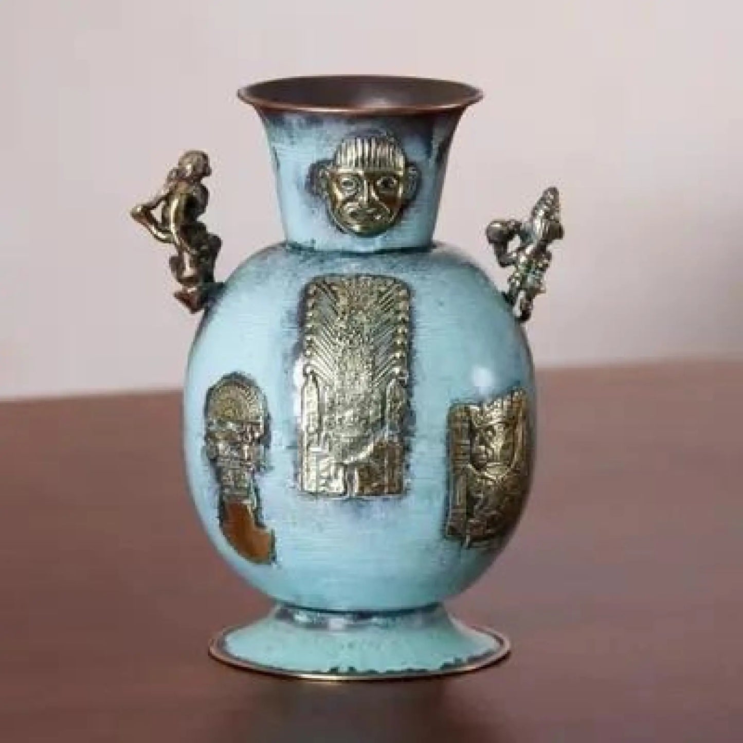 History of Warriors - copper and bronze vase - Art