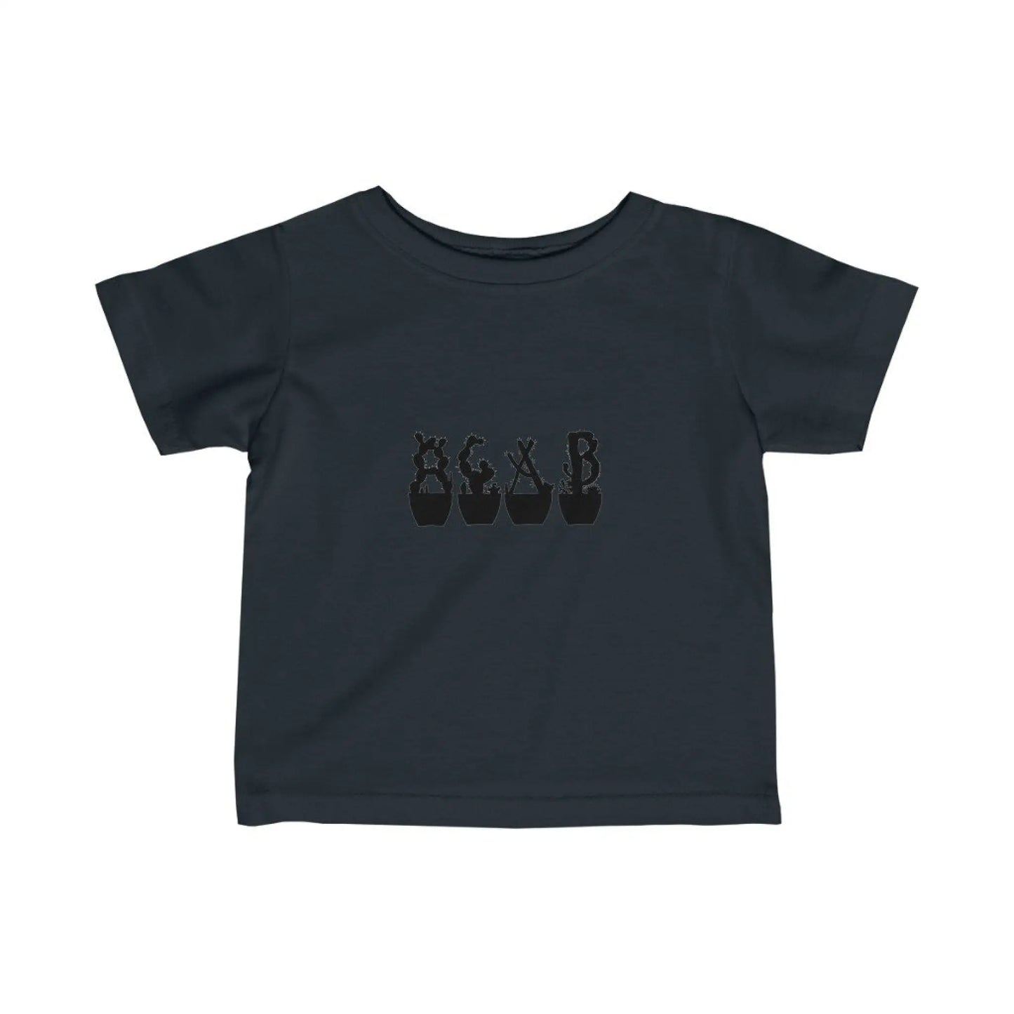 Infant Tee - Just Beautiful Cactuses - Black / 12M - Kids