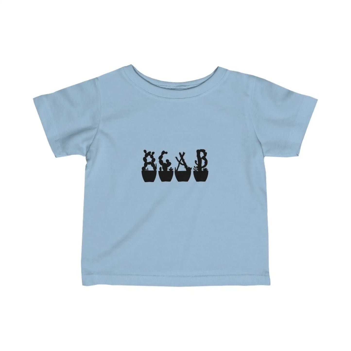 Infant Tee - Just Beautiful Cactuses - Light Blue / 18M -