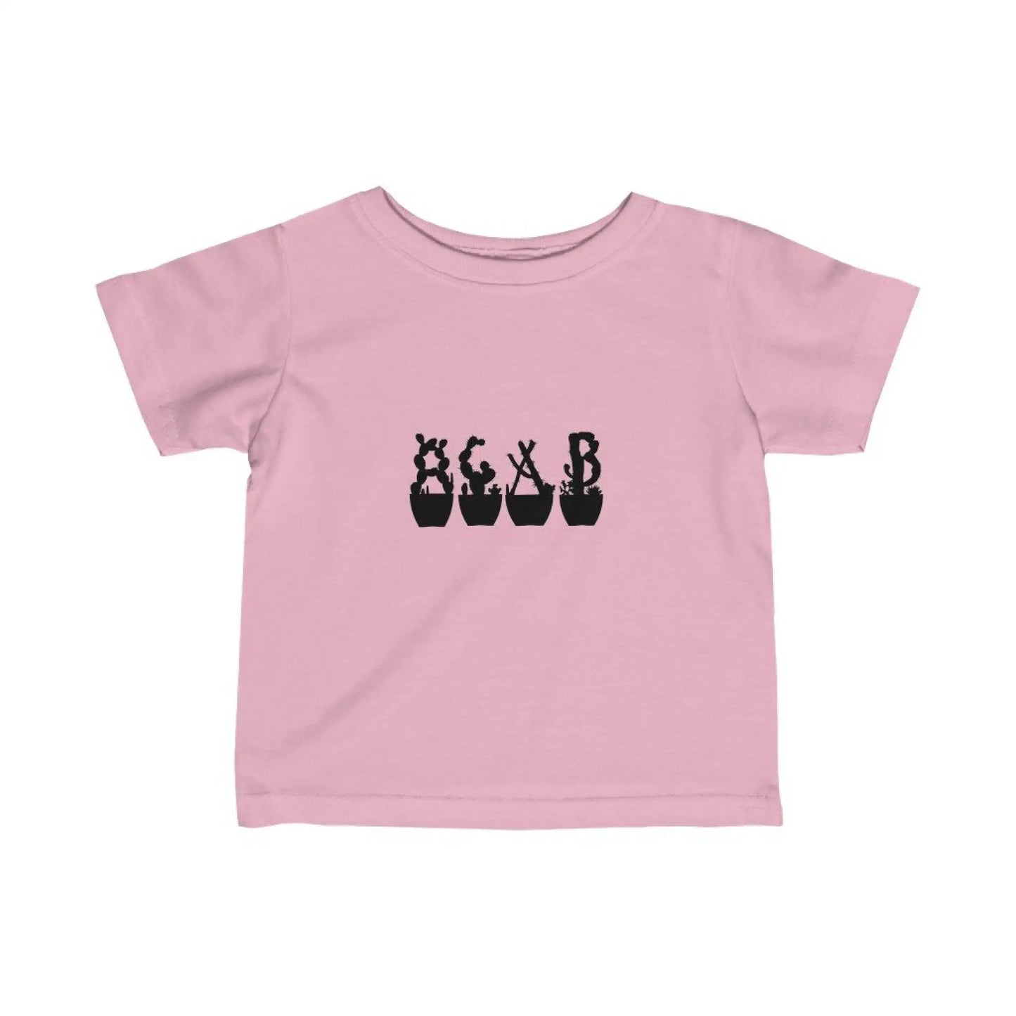 Infant Tee - Just Beautiful Cactuses - Pink / 12M - Kids