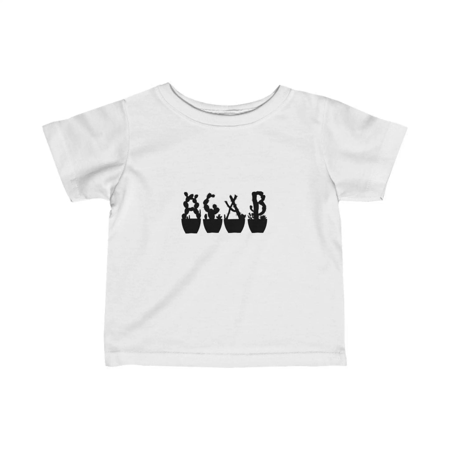 Infant Tee - Just Beautiful Cactuses - White / 12M - Kids