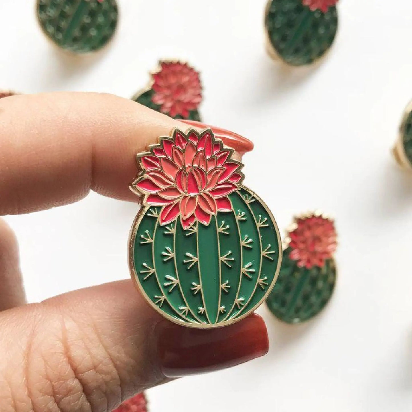 Julia Blooming Cactus enamel pin - Pins