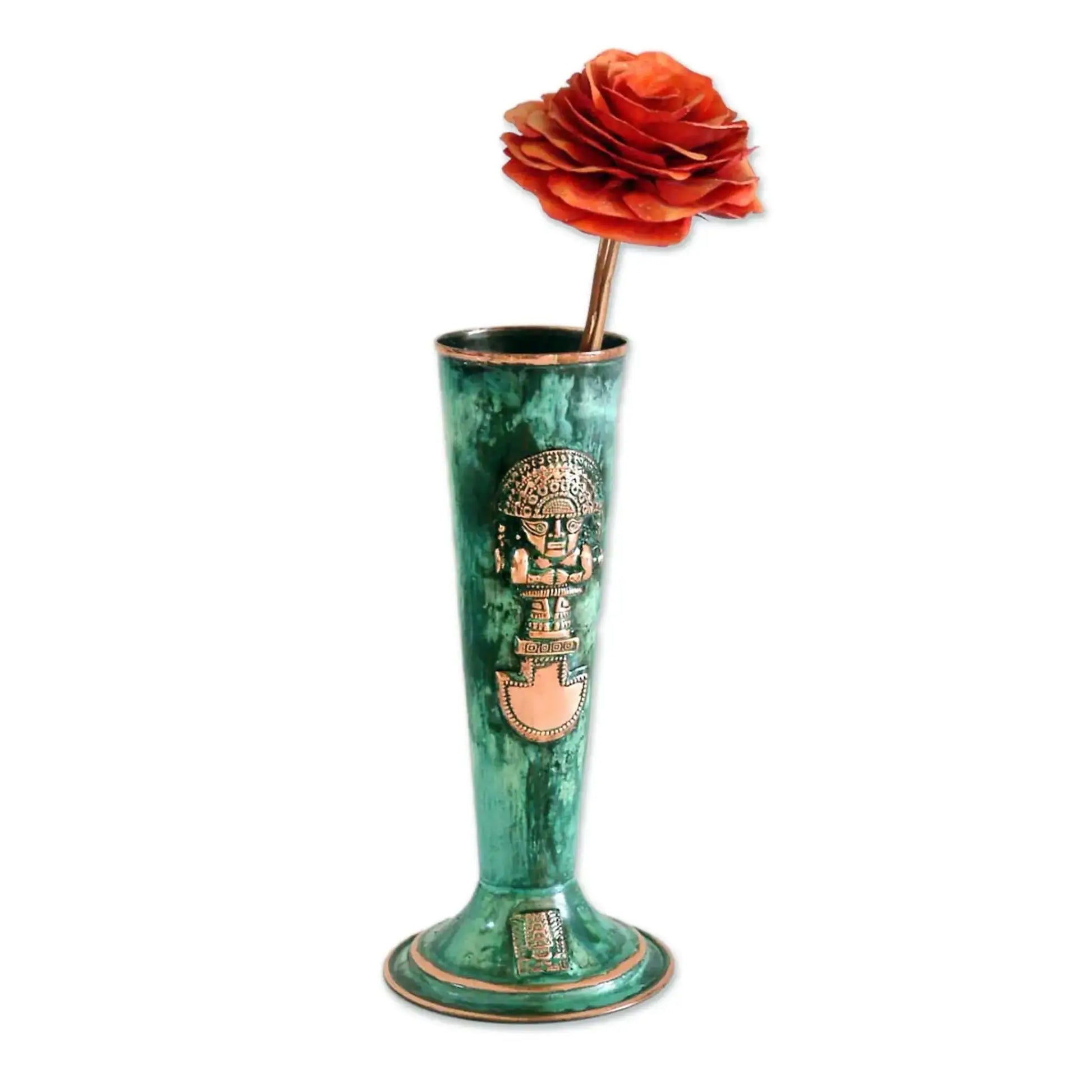 King’s Sacrifice - copper and bronze tumi vase - Art