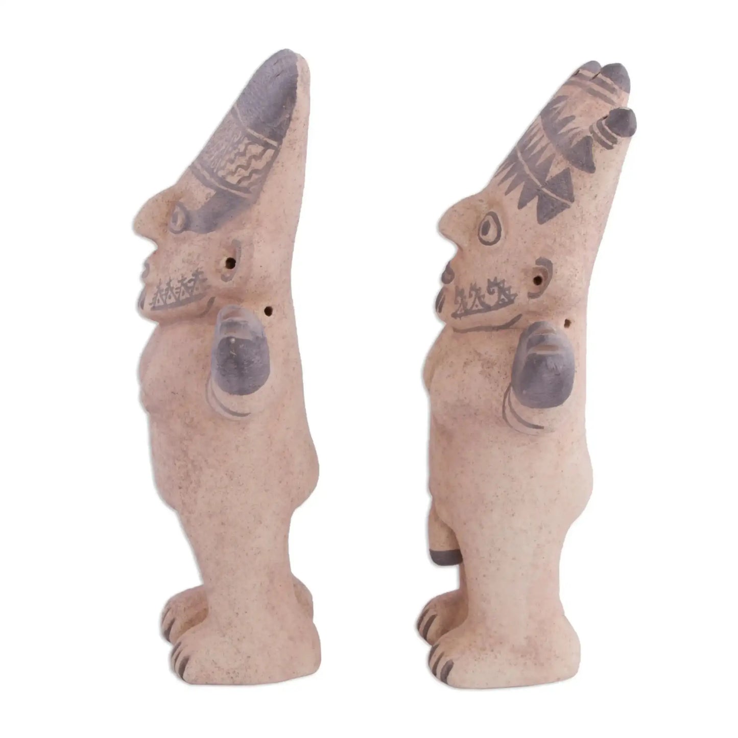 Male and Female Chancay Duality - ceramic statuette (set
