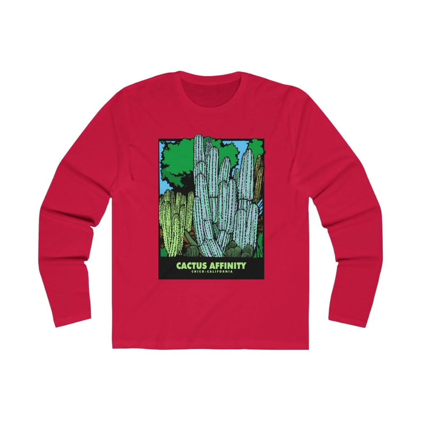 Men’s Long Sleeve Crew Tee - Chico - Solid Red / S