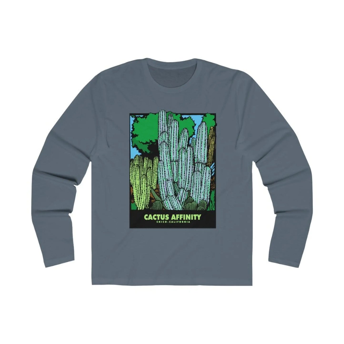 Men’s Long Sleeve Crew Tee - Chico - Solid Indigo / L -